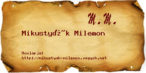 Mikustyák Milemon névjegykártya